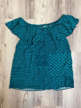 Hawaii’s Finest Girls Off the Shoulder Top Blue Size XL